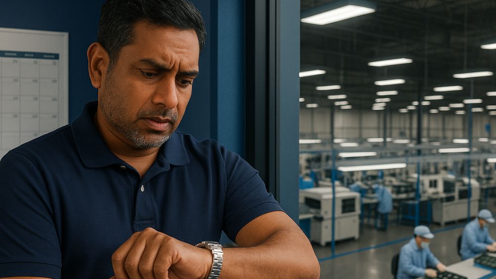 How Factoring Can Help Reduce Bad Debt - Man looking at watch